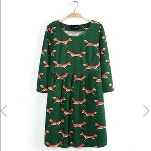 Fox Print Dress